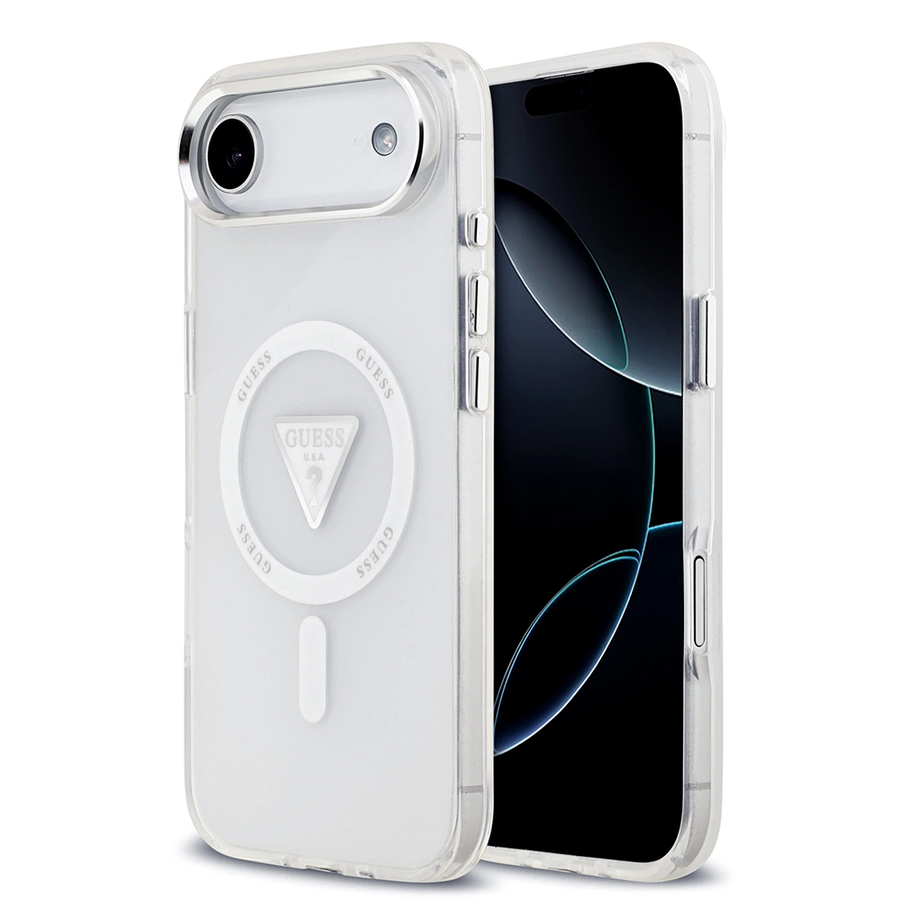 Калъф за iPhone 17 Air - Guess IML Gradient Triangle Logo MagSafe (GUHMP17MHGTMLCGT) - Прозрачен