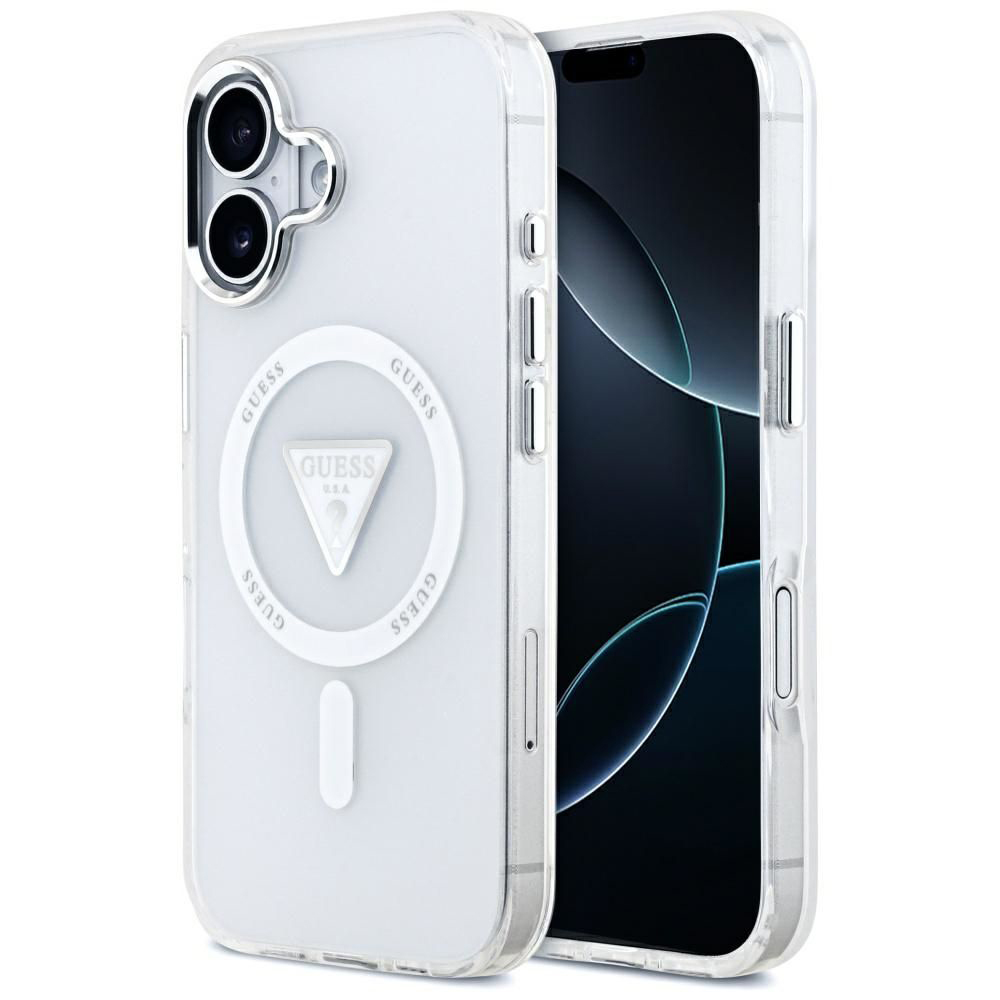 Калъф за iPhone 17 - Guess IML Gradient Gradient Triangle Logo MagSafe (GUHMP17SHGTMLCGT) - Прозрачен