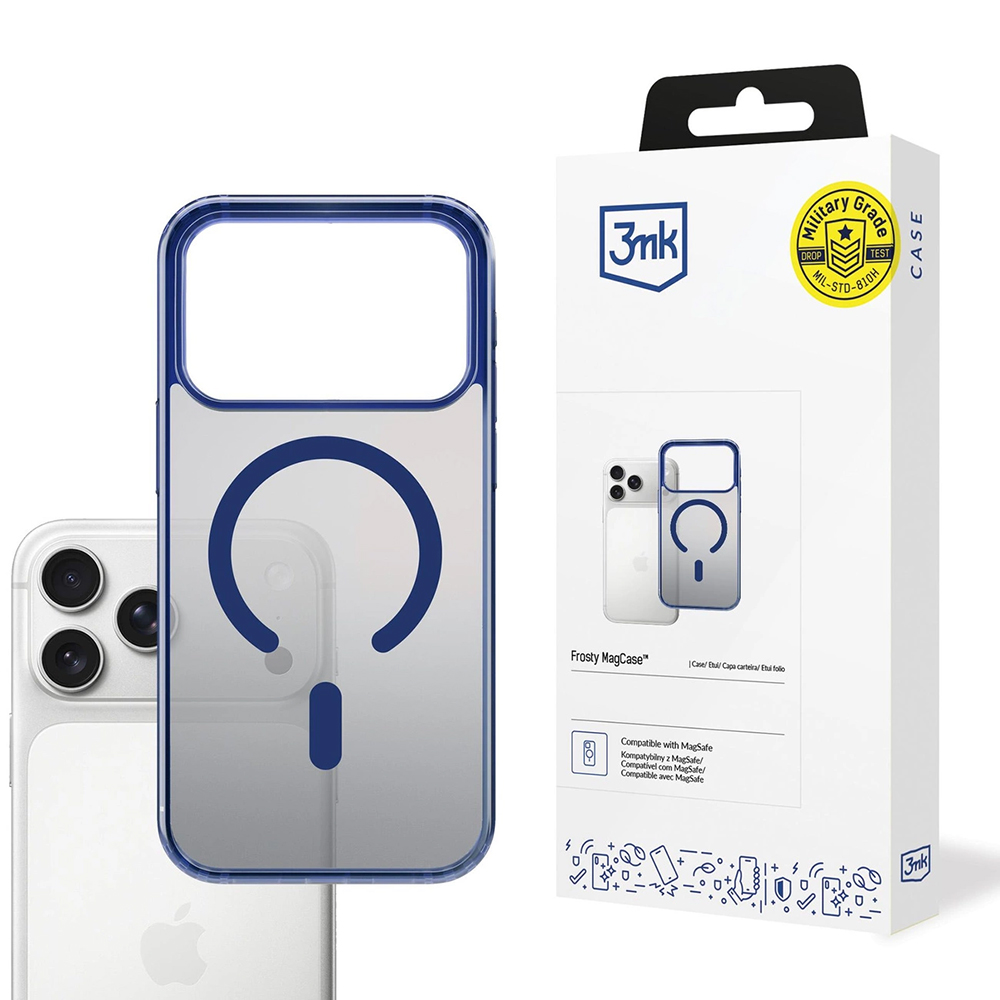 Калъф за iPhone 17 Pro Max - 3mk Frosty MagCase - Син