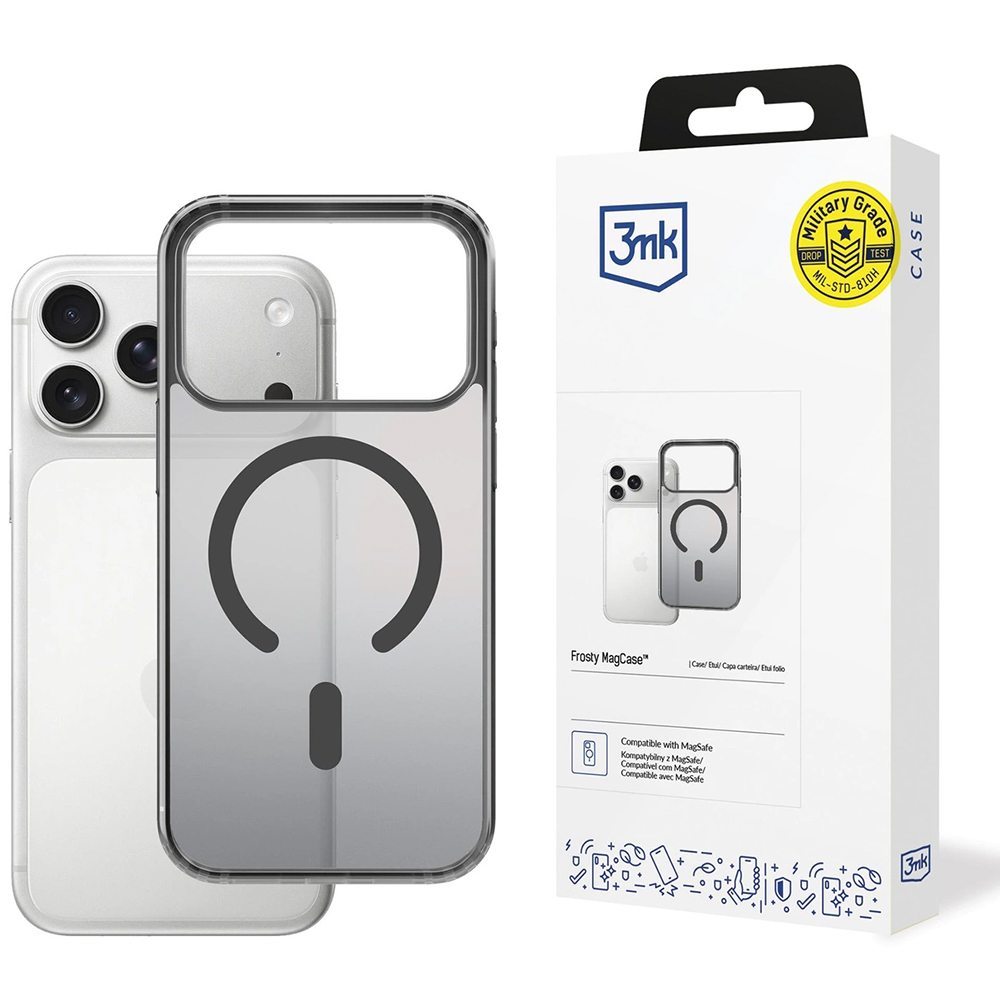 Калъф за iPhone 17 Pro Max - 3mk Frosty MagCase - Черен
