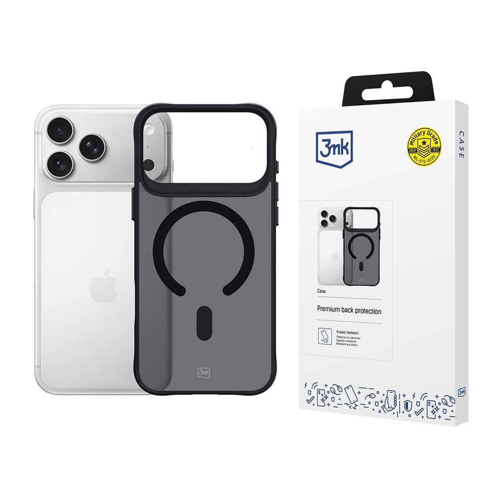 Калъф за iPhone 17 Pro Max - 3mk Smoke MagCase - Черен