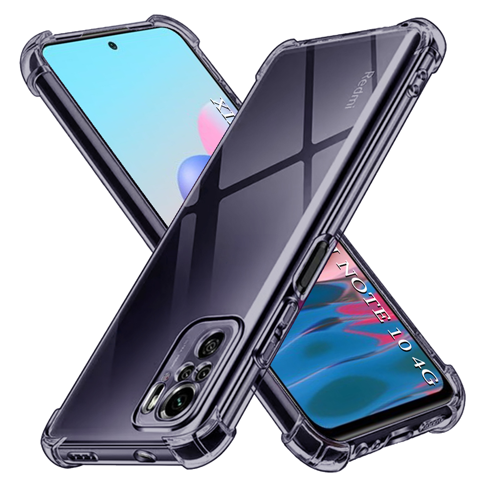 Калъф за Xiaomi Redmi Note 10 4G / Note 10S / Poco M5s - Techsuit Shockproof Прозрачен Shockproof Прозрачен Silicone - Smoke Черен
