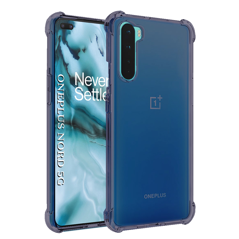 Калъф за OnePlus Nord 5G - Techsuit Shockproof Прозрачен Silicone - Smoke Черен