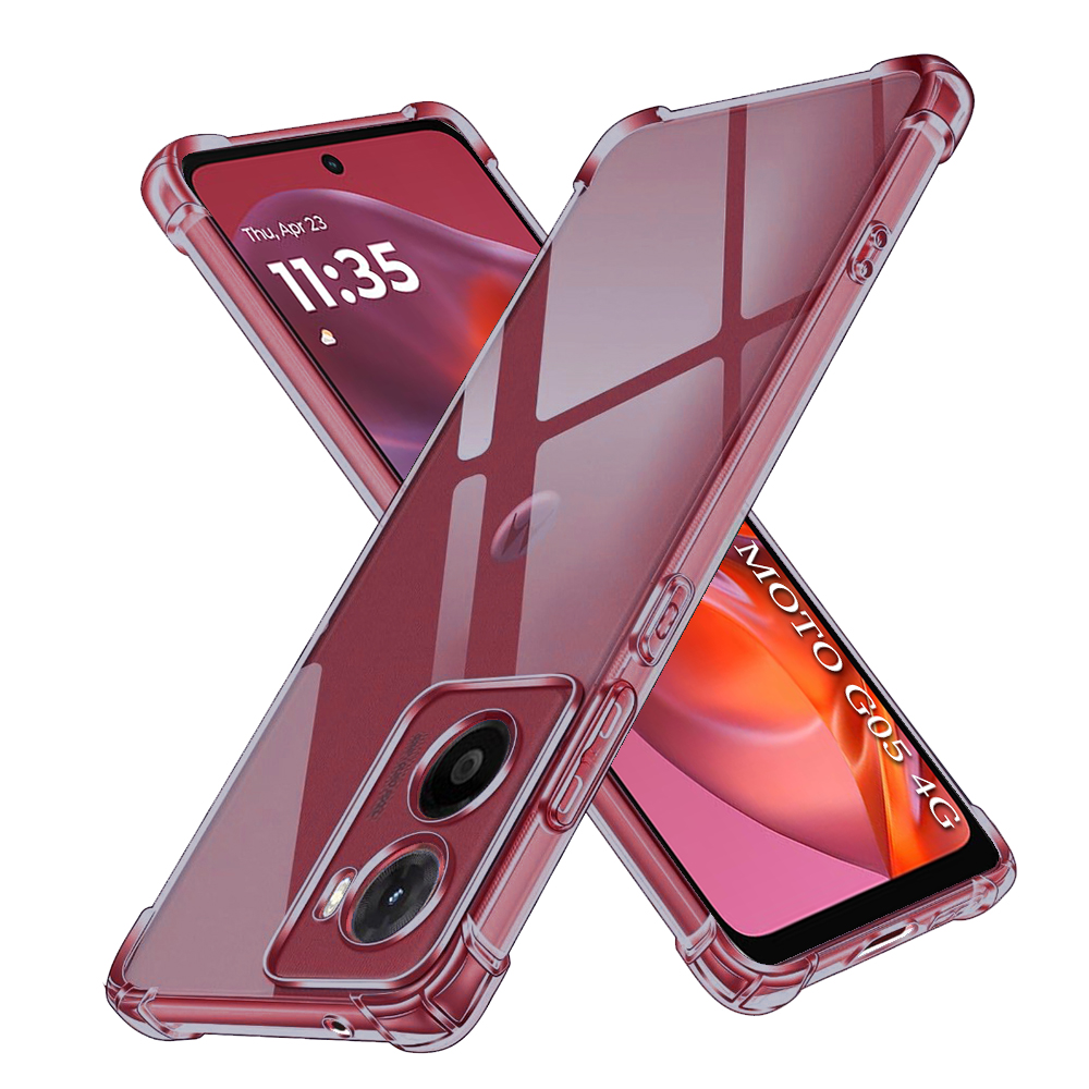 Калъф за Motorola Moto Moto G05 / E15 - Techsuit Shockproof Прозрачен Silicone - Smoke Черен