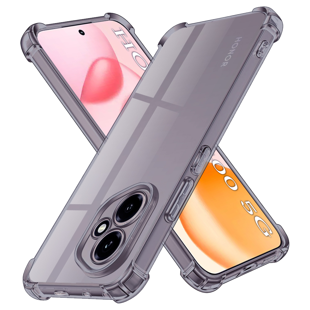 Калъф за Honor 400 - Techsuit Shockproof Прозрачен Silicone - Smoke Черен