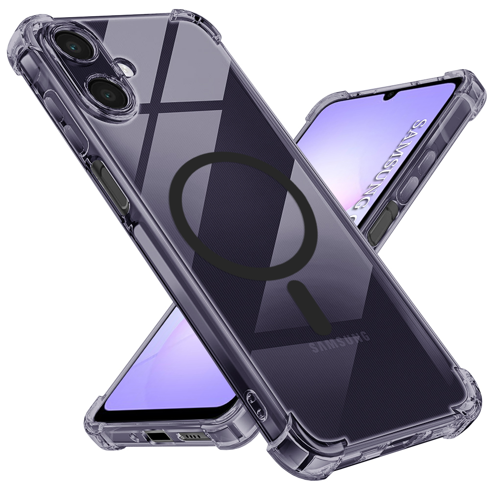 Калъф за Samsung Galaxy A07 4G - Techsuit Shockproof Прозрачен Silicone MagSafe - Smoke Черен