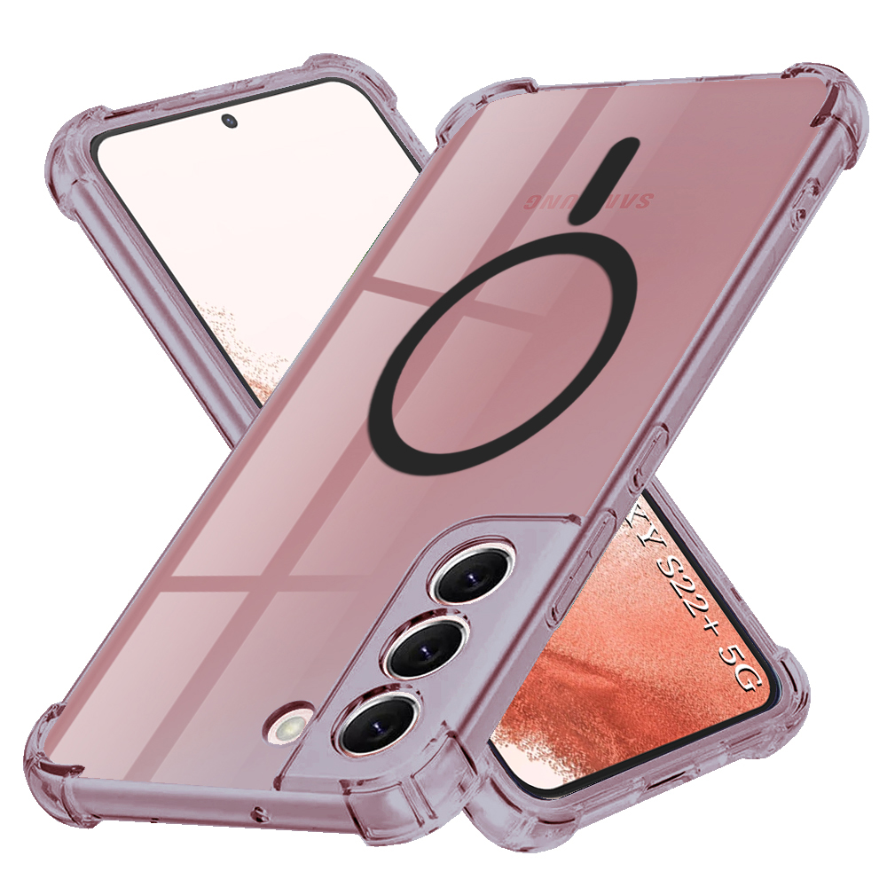 Калъф за Samsung Galaxy Galaxy S22 Plus 5G - Techsuit Shockproof Прозрачен Silicone MagSafe - Smoke Черен