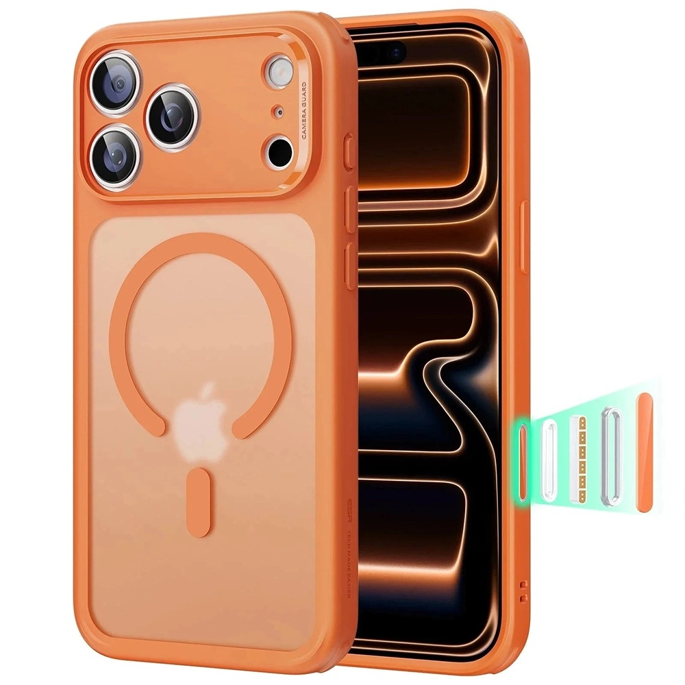 Калъф за iPhone 17 Pro Max - ESR Classic Classic Hybrid HaloLock - Frosted Оранжев