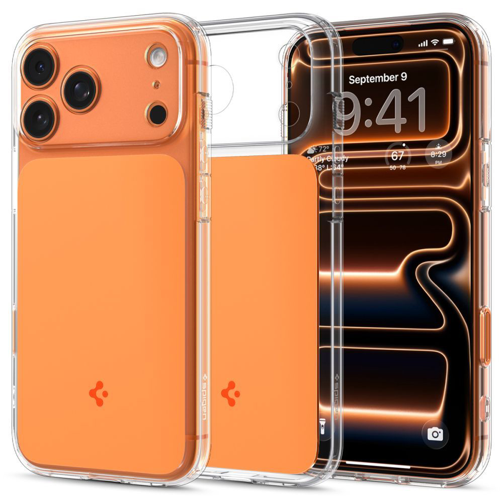 Калъф за iPhone 17 Pro Max - Spigen Ultra Hybrid T MagSafe (ACS10474) - Glossy Оранжев