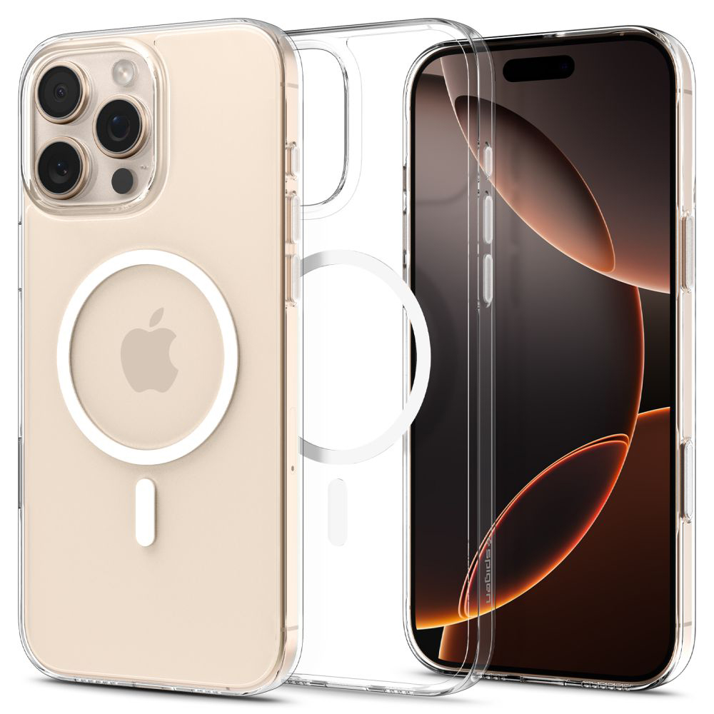 Калъф за iPhone 16 Pro - Spigen Thin Fit T MagSafe (ACS09316) - Прозрачен / Бял