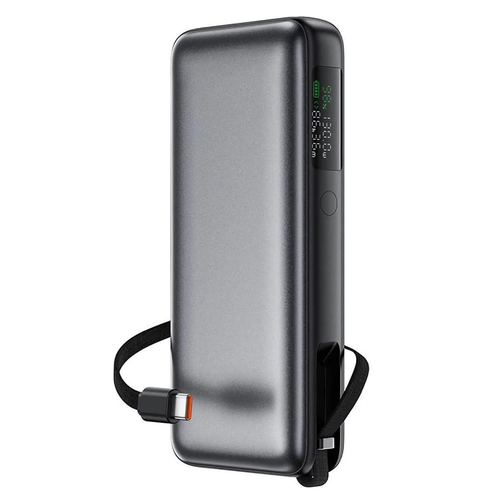Външна батерия, Type-C, 20000mAh, кабел, LED индикатор - Acefast (M22-10000) - Черен