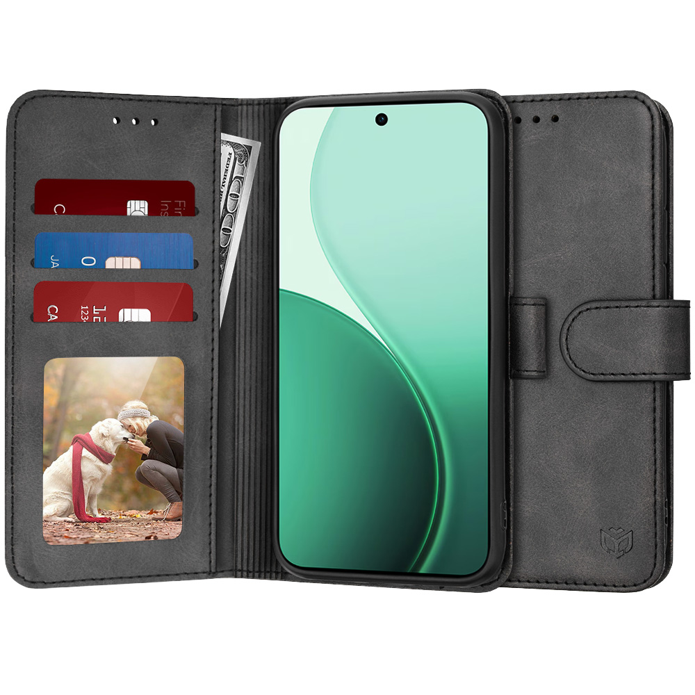 Калъф за Oppo Reno14 - Techsuit Diary Book - Черен