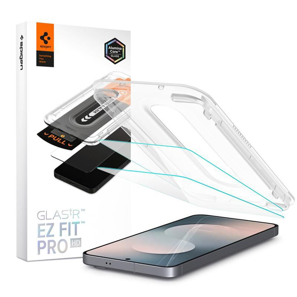 Калъф за Samsung Galaxy S25 FE (комплект 2) - Spigen Glas.tR EZ FIT Pro HD (AGL10202) - Прозрачен