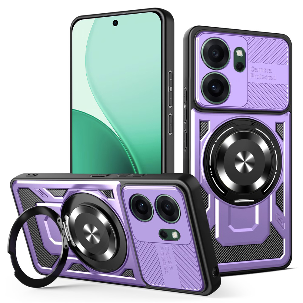 Калъф за Oppo Reno14 F / Reno14 FS 5G - Techsuit RuggedCam - Лилав