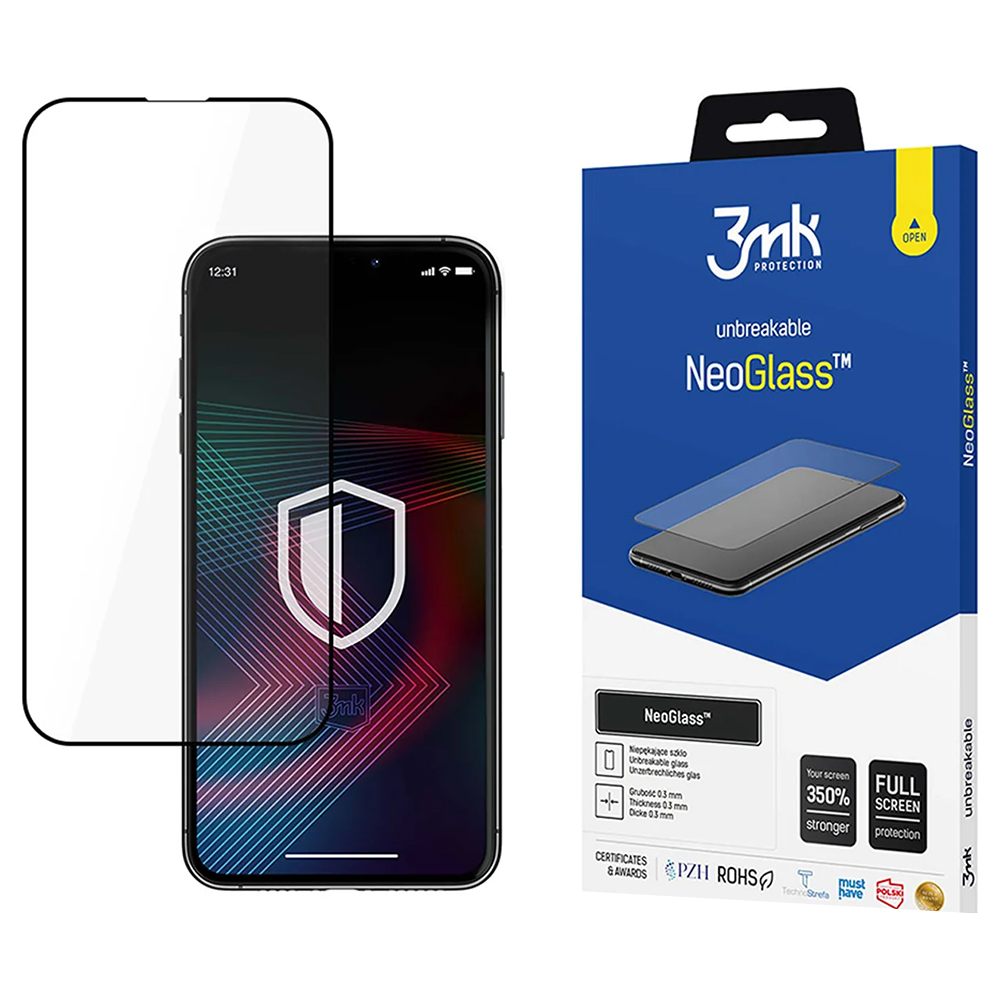 Калъф за iPhone 14 Pro Max - 3mk NeoGlass Screen Protector - Черен
