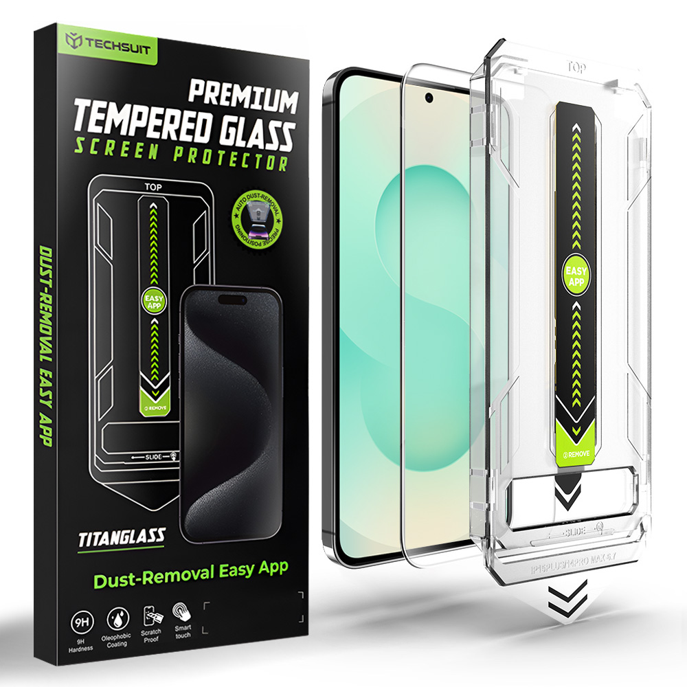 Калъф за Samsung Galaxy S25 Plus / Galaxy S24 Plus - Techsuit TitanGlass CrystalHD [Съвместим с отключване с пръстов отпечатък] - Прозрачен