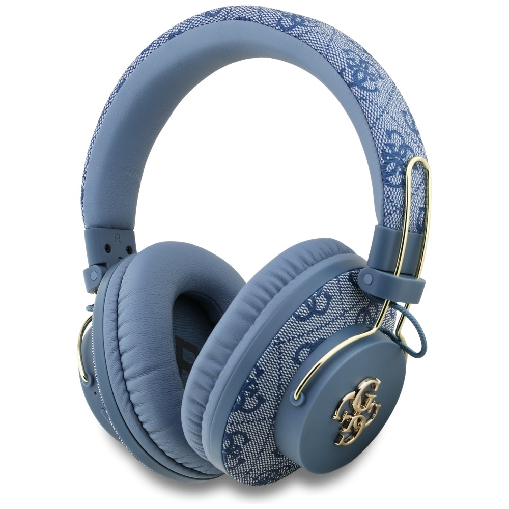 Безжични слушалки за ухо, Bluetooth 5.3, ENC, USB-C, 300mAh - Guess 4G Metal Logo (GUBHS72P4FC4MB) - Син