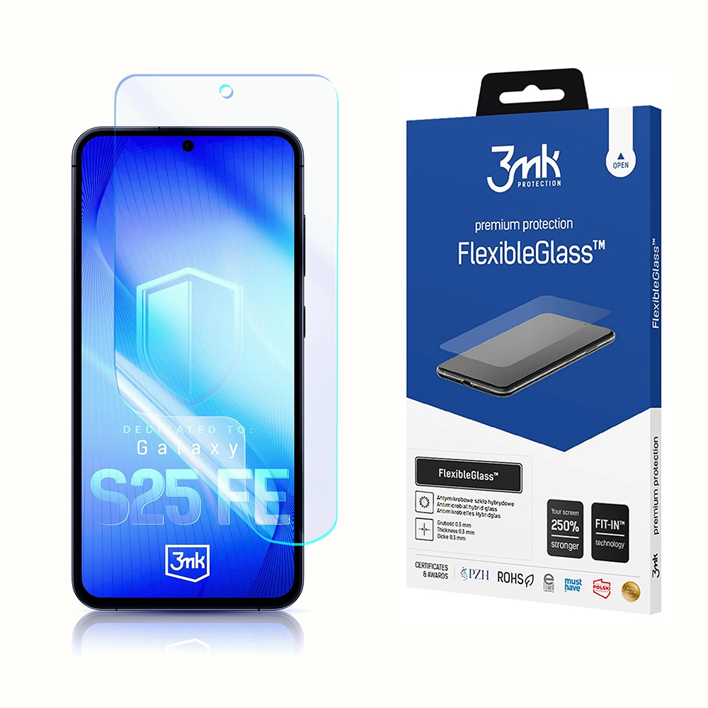 Капак за Samsung Galaxy S25 FE - 3mk FlexibleGlass - Прозрачен