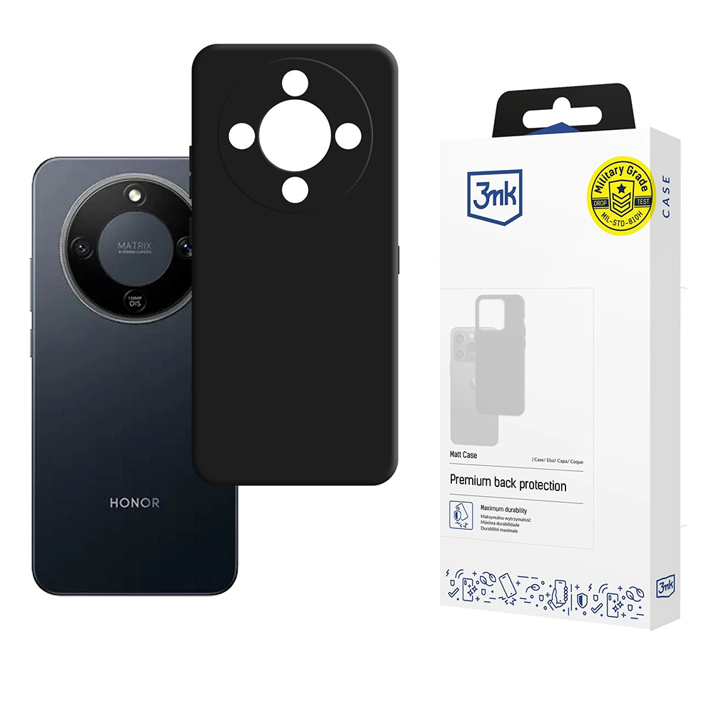 Калъф за Honor Magic8 Lite - 3mk Matt Case - Черен