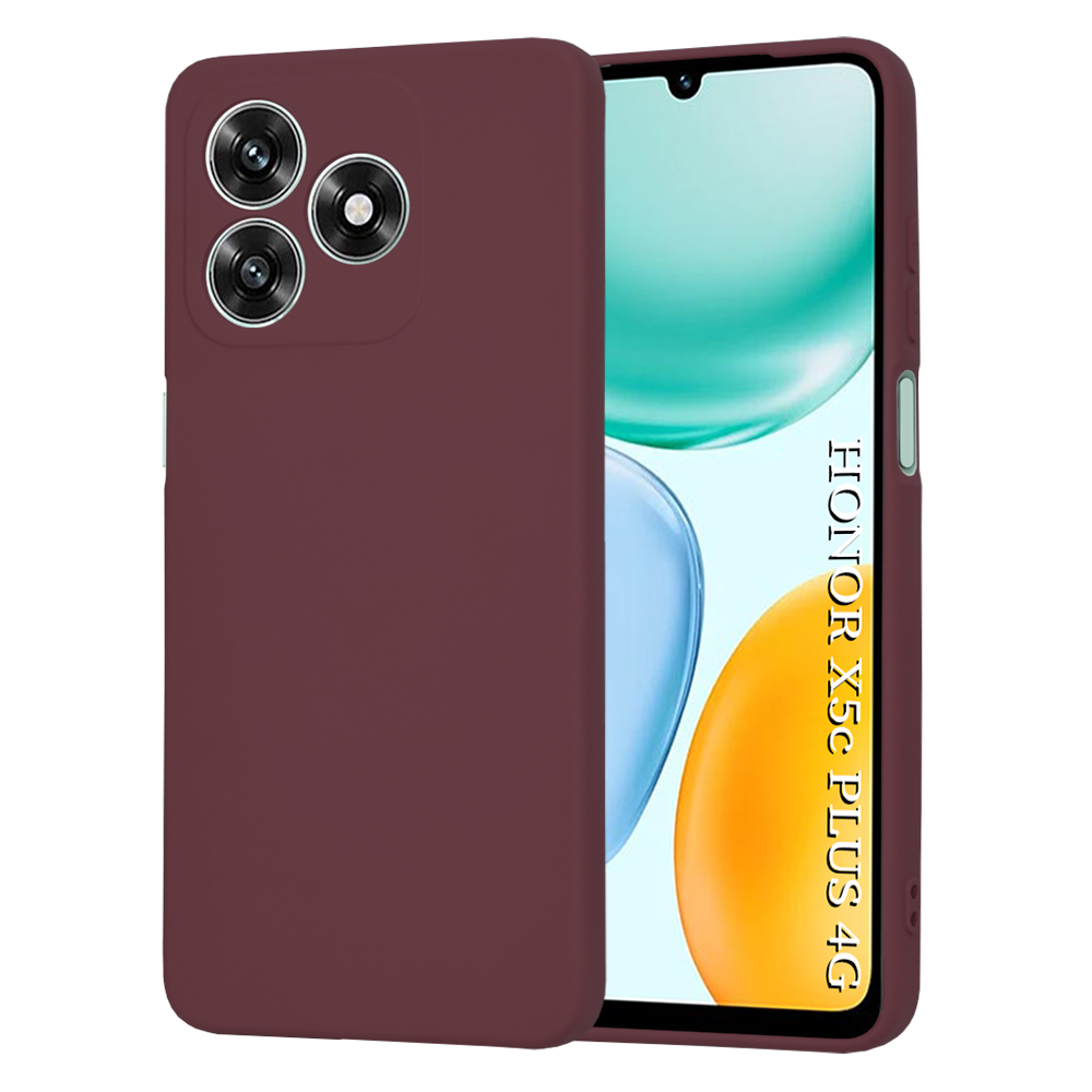 Калъф за Honor X5c Plus - Techsuit SoftFlex - Plum Червен