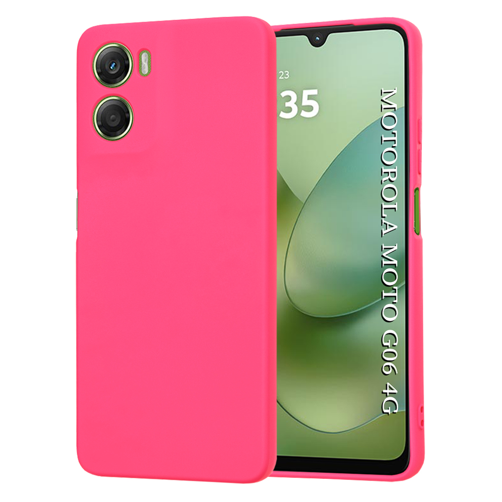 Калъф за Motorola Moto G06 - Techsuit SoftFlex - Hot Розов