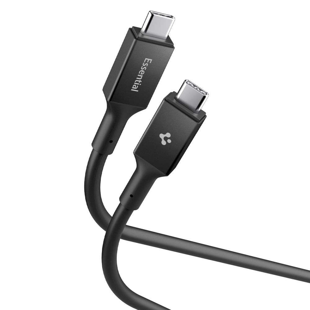 Кабел Type-C към Type-C, 100W, 5Gbps, 2m - Spigen Essential EB10020CC (ACA09460) - Черен