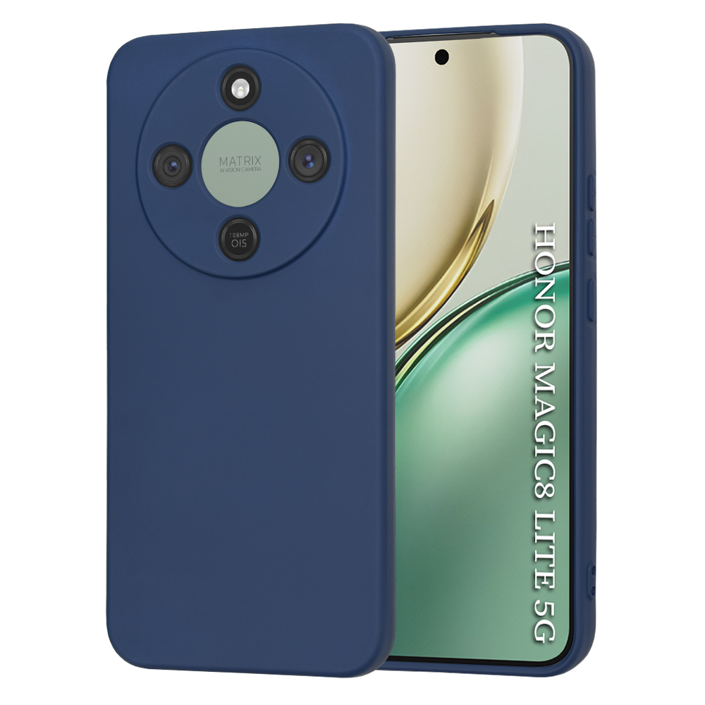 Калъф за Honor Magic8 Lite - Techsuit SoftFlex - Тъмносин Син