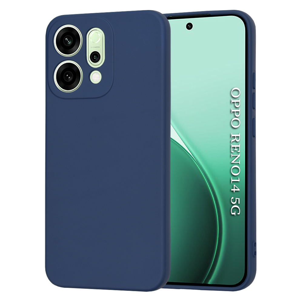 Калъф за Oppo Reno14 - Techsuit SoftFlex - Тъмносин Син