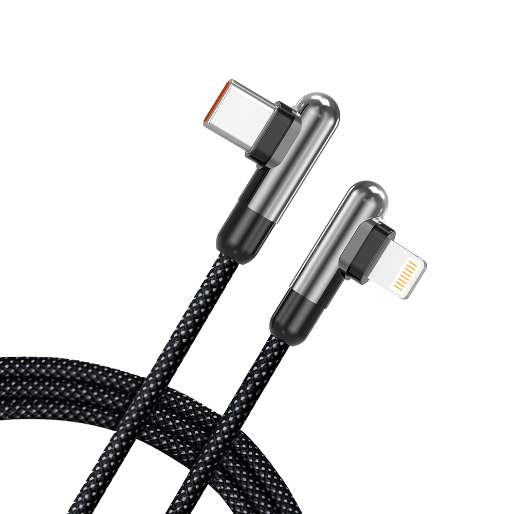 Кабел с накрайници Type-C, Lightning, 30W, 1m - Lito (LD13CL) - Черен