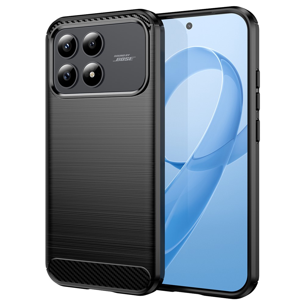 Калъф за Xiaomi Poco F8 Pro - Techsuit Carbon Silicone - Черен