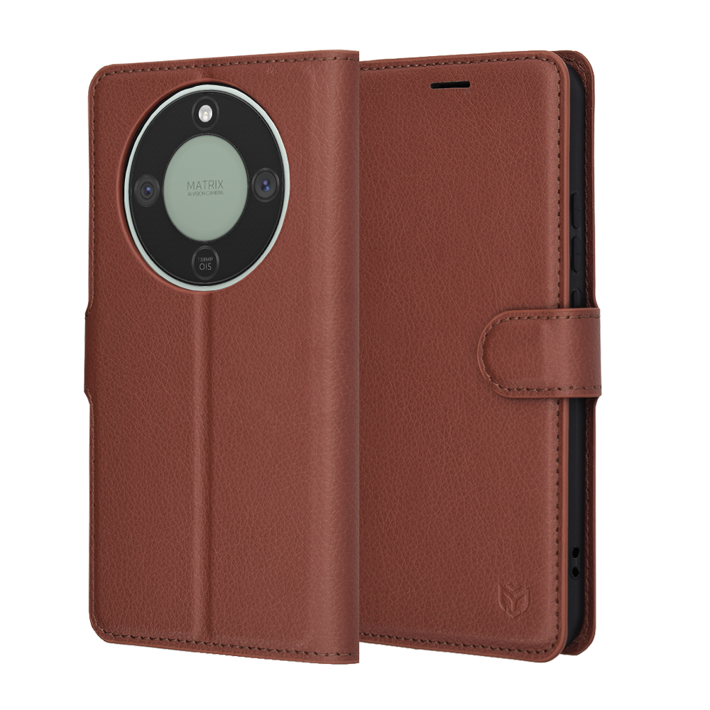 Калъф за Honor Magic8 Lite - Techsuit Leather Folio - Кафяв