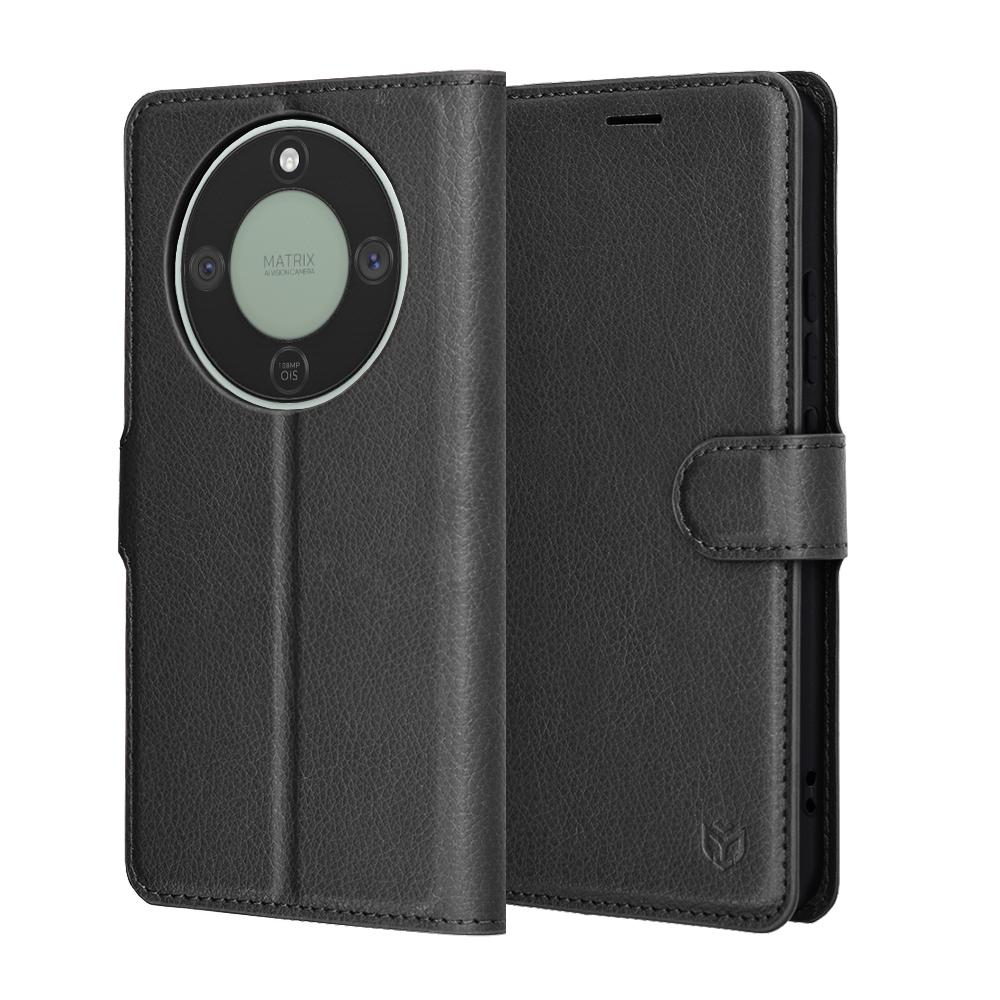 Калъф за Honor Magic8 Lite - Techsuit Leather Folio - Черен