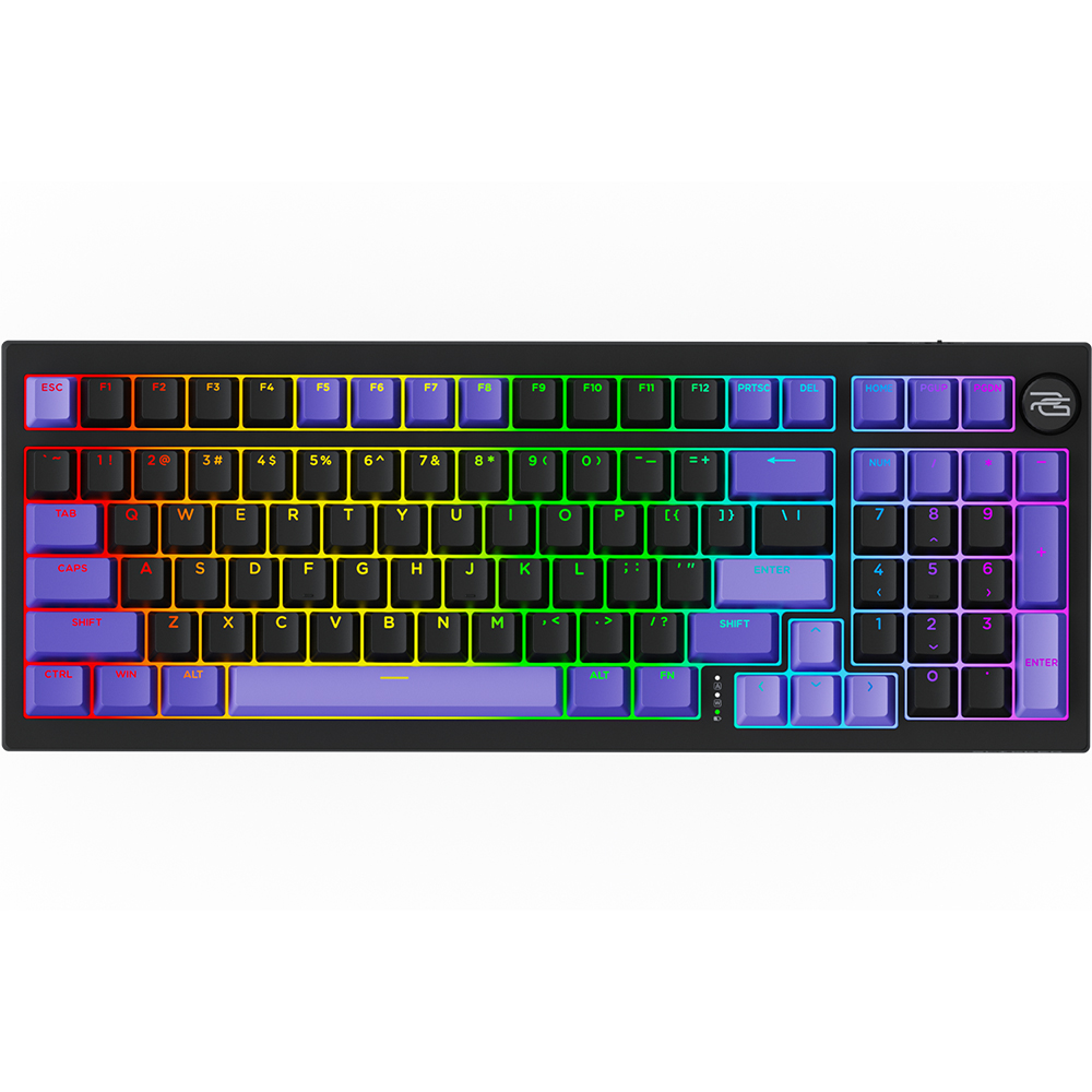 Безжична клавиатура, Bluetooth, Type-C, RGB, 6000mAh - Proove (WKSLPEN22416) - Черна