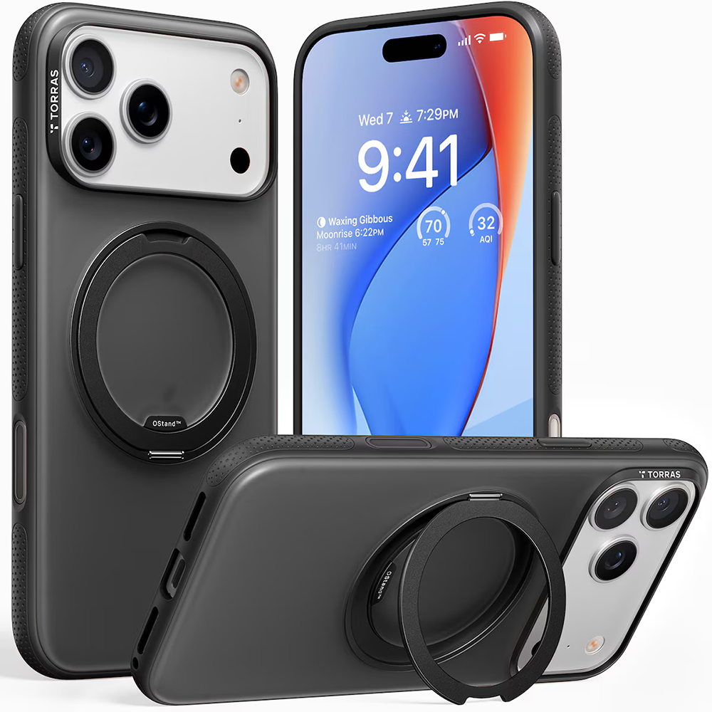 Калъф за iPhone 17 Pro Max - Torras Ostand R Fitness Series - Черен