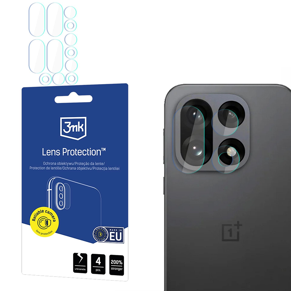 Фолио за OnePlus 15 (комплект 4) - 3mk Lens Protection - Прозрачен