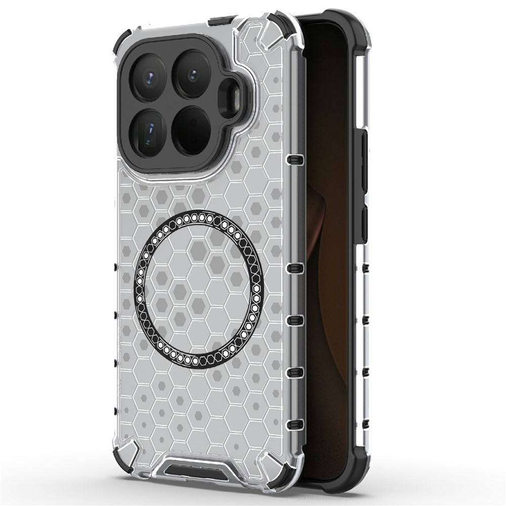 Прозрачен калъф за Xiaomi 15T Pro - Techsuit HoneyComb Shield MagSafe - Бял