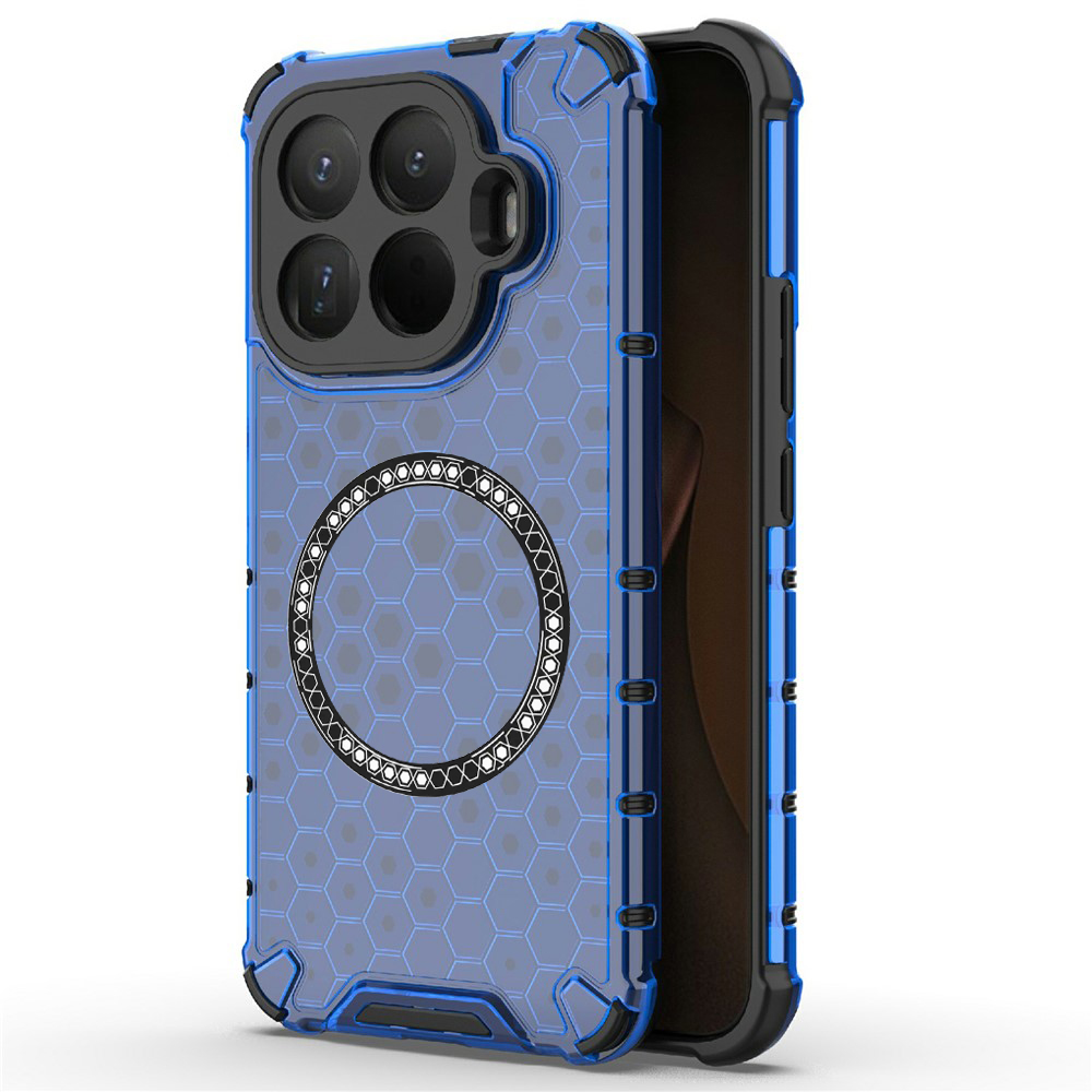Прозрачен калъф за Xiaomi 15T Pro - Techsuit HoneyComb Shield MagSafe MagSafe - Син