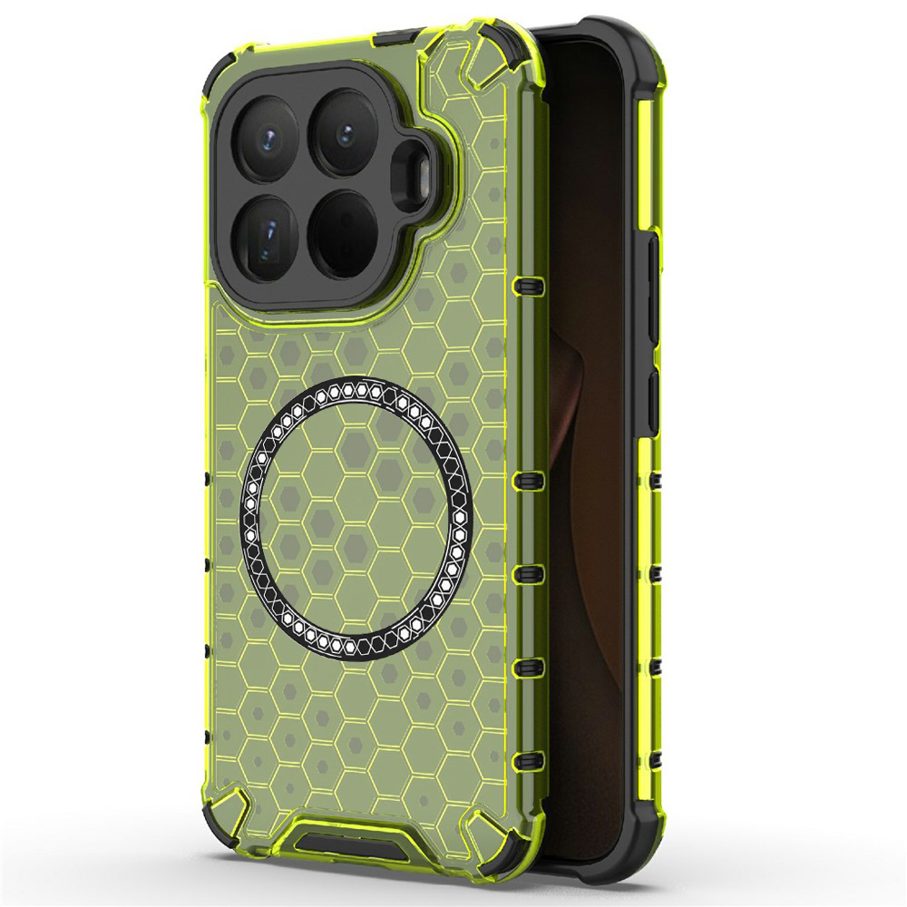 Прозрачен калъф за Xiaomi 15T Pro - Techsuit HoneyComb Shield MagSafe - Lime Зелен