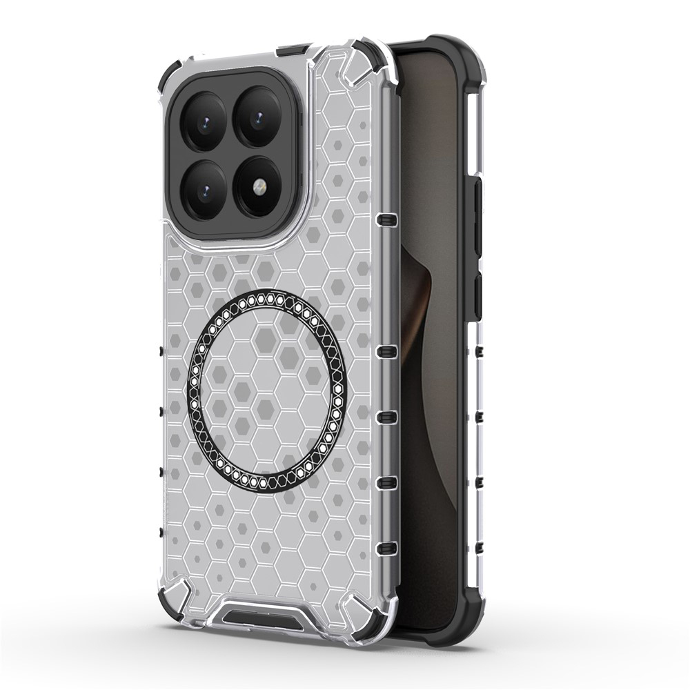 Прозрачен калъф за Xiaomi 15T - Techsuit HoneyComb Shield MagSafe - Бял