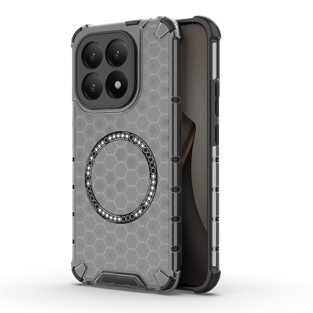 Прозрачен калъф за Xiaomi 15T - Techsuit HoneyComb Shield MagSafe - Черен