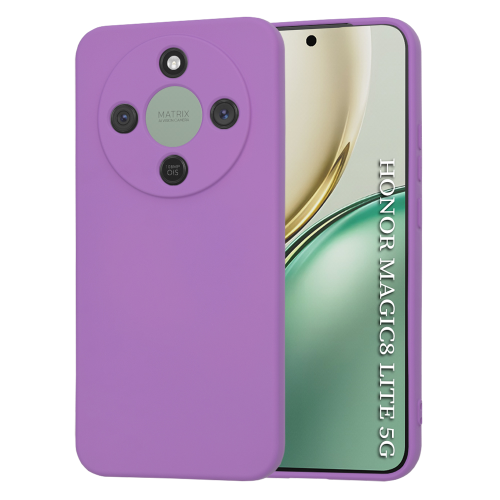 Калъф за Honor Magic8 Lite - Techsuit SoftFlex - Лилав