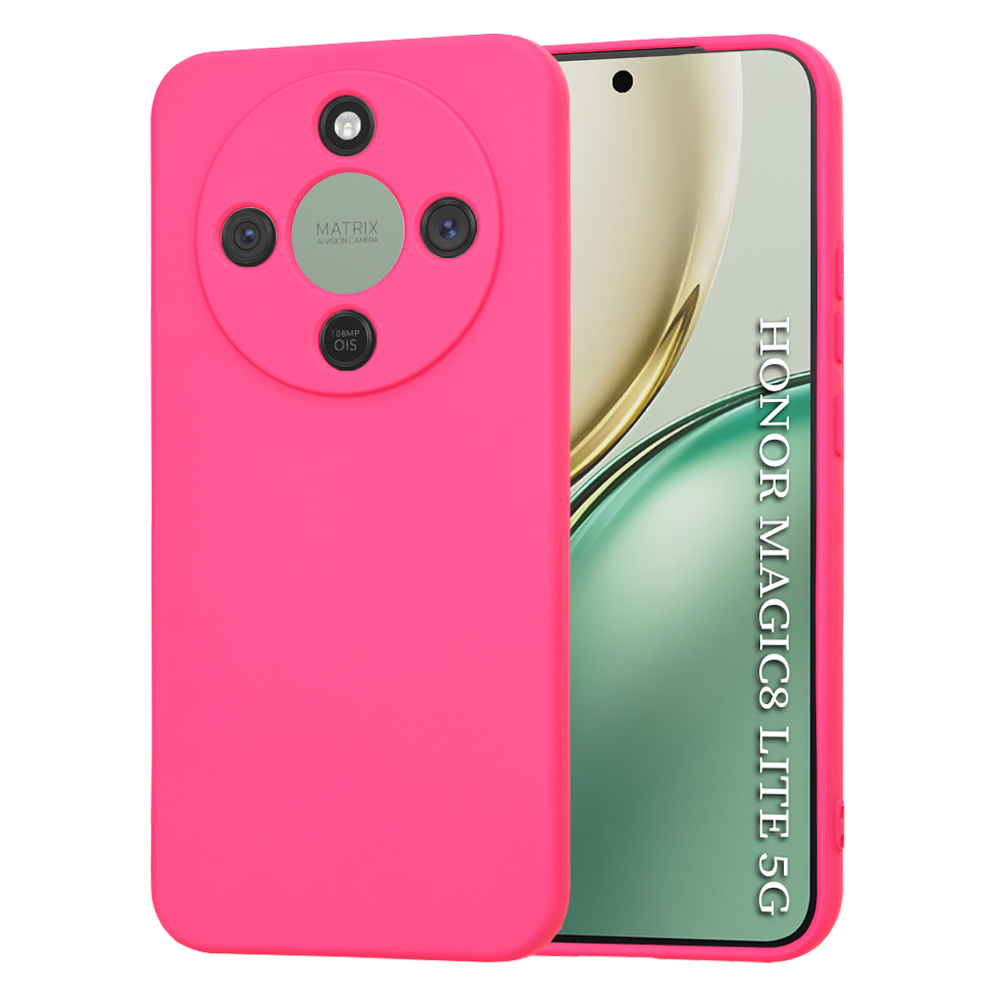 Калъф за Honor Magic8 Lite - Techsuit SoftFlex - Hot Розов