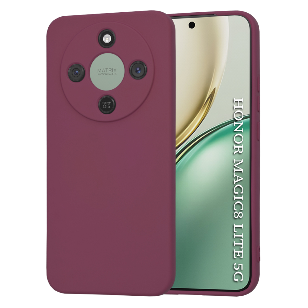 Калъф за Honor Magic8 Lite - Techsuit SoftFlex - Plum Червен
