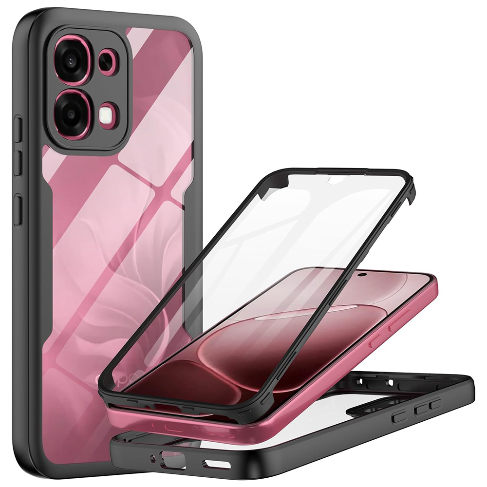 Калъф за Oppo A6 Pro 4G / A6 Pro 5G + калъф - Techsuit ColorVerse 360 Series - Черен