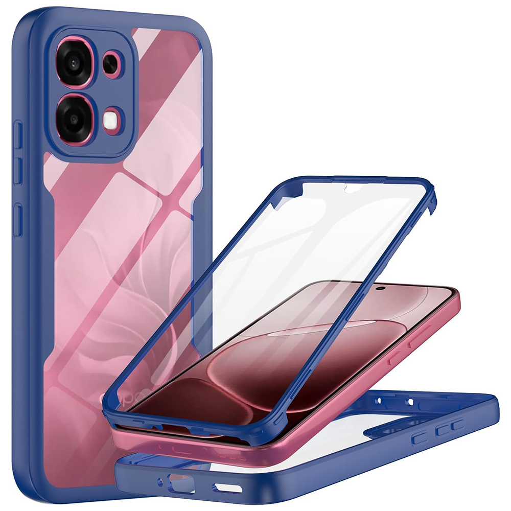 Калъф за Oppo A6 Pro 4G / A6 Pro 5G + калъф - Techsuit ColorVerse 360 Series - Син