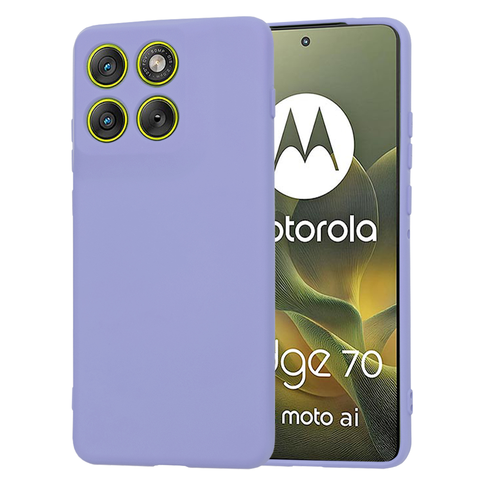 Калъф за Motorola Edge 70 - Techsuit SoftFlex - Светло лилав