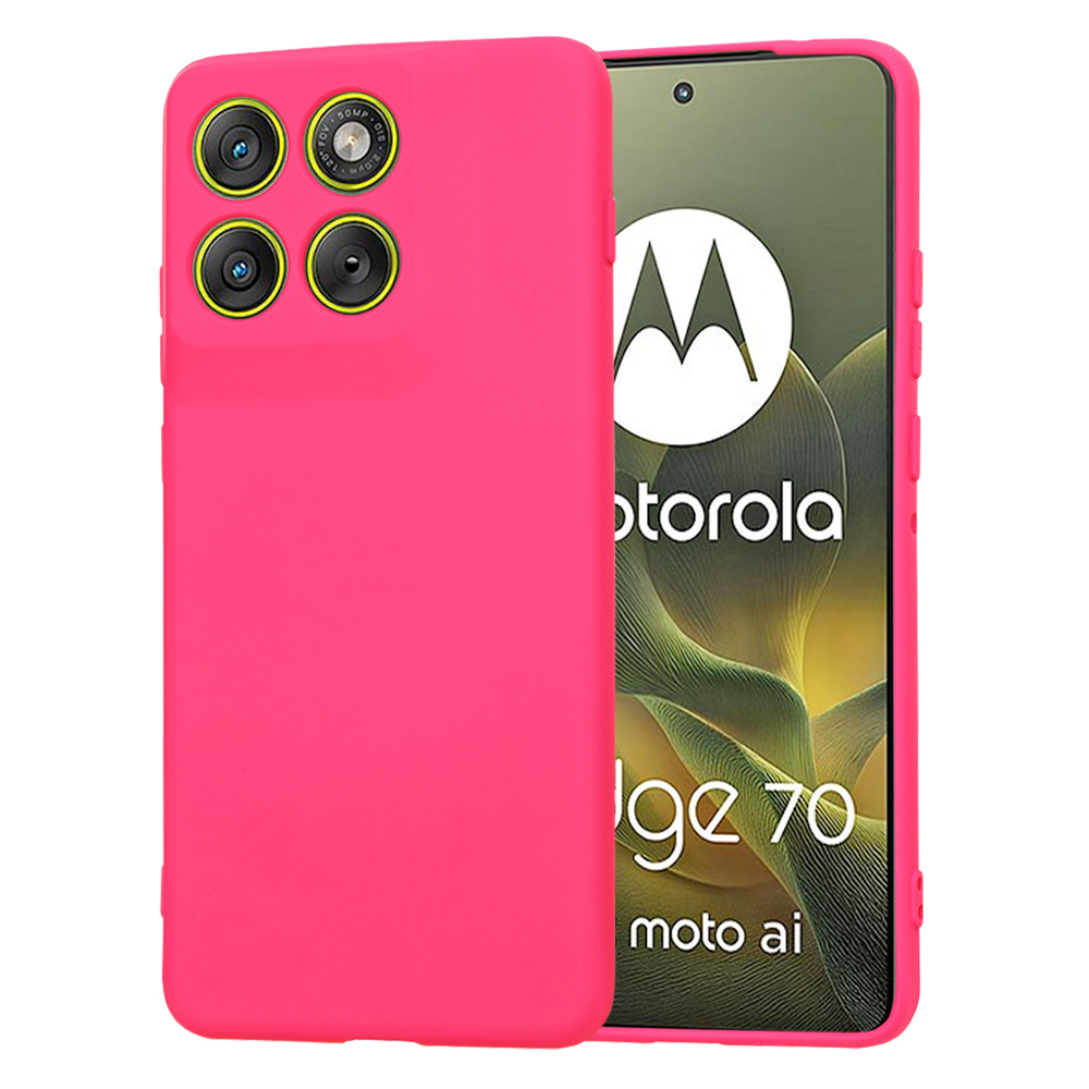 Калъф за Motorola Edge 70 - Techsuit SoftFlex - Hot Розов