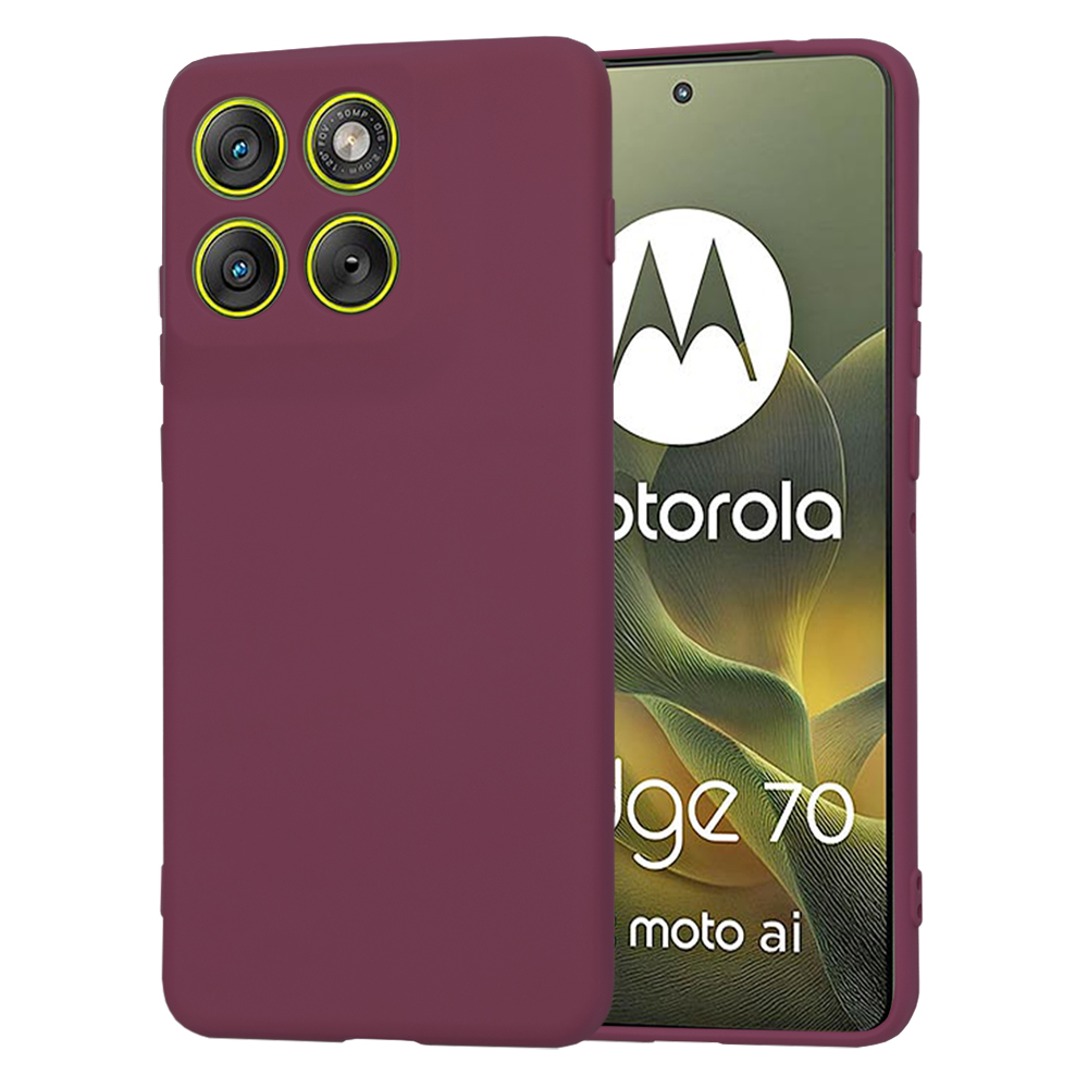 Калъф за Motorola Edge 70 - Techsuit SoftFlex - Plum Червен