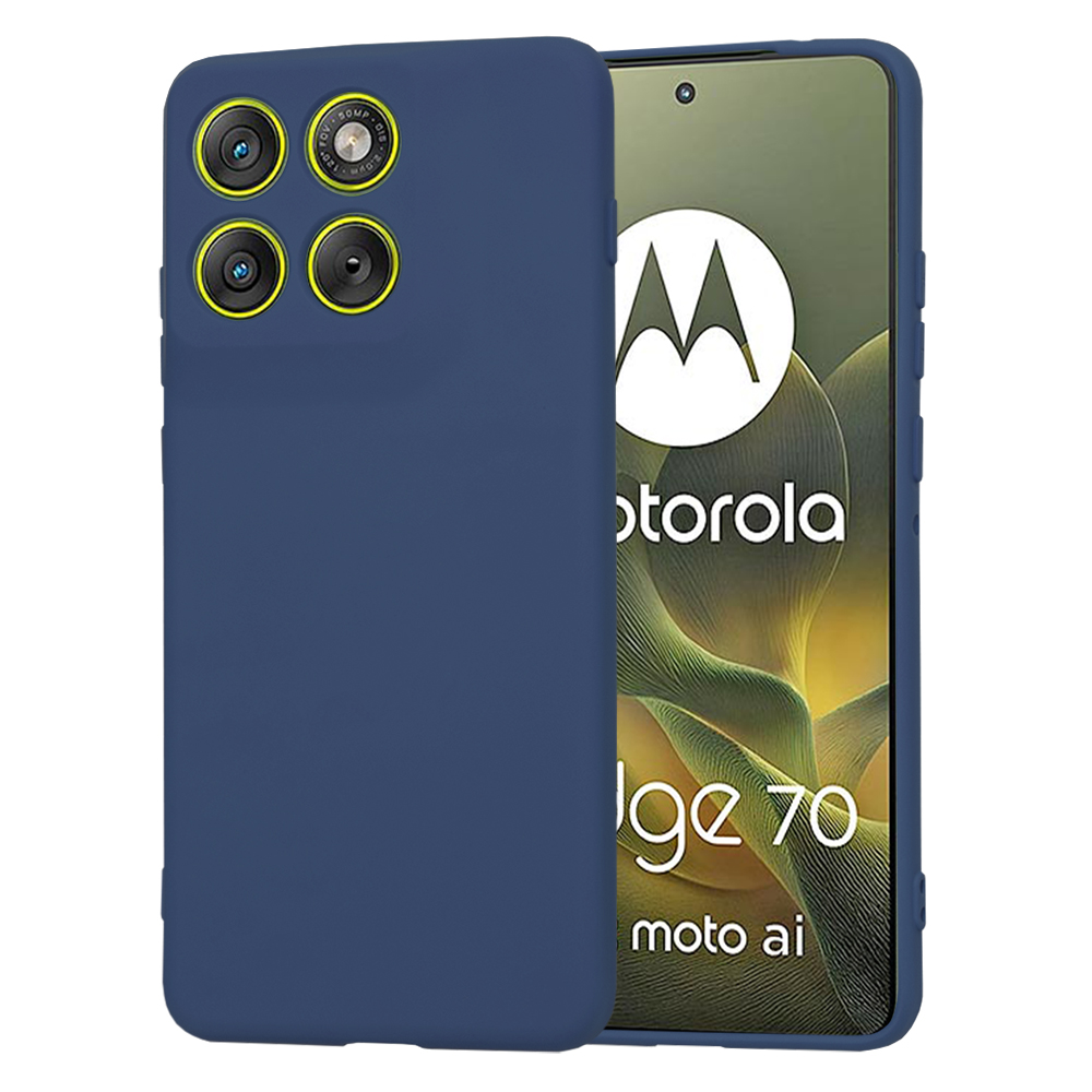 Калъф за Motorola Edge 70 - Techsuit SoftFlex - Тъмносин Син