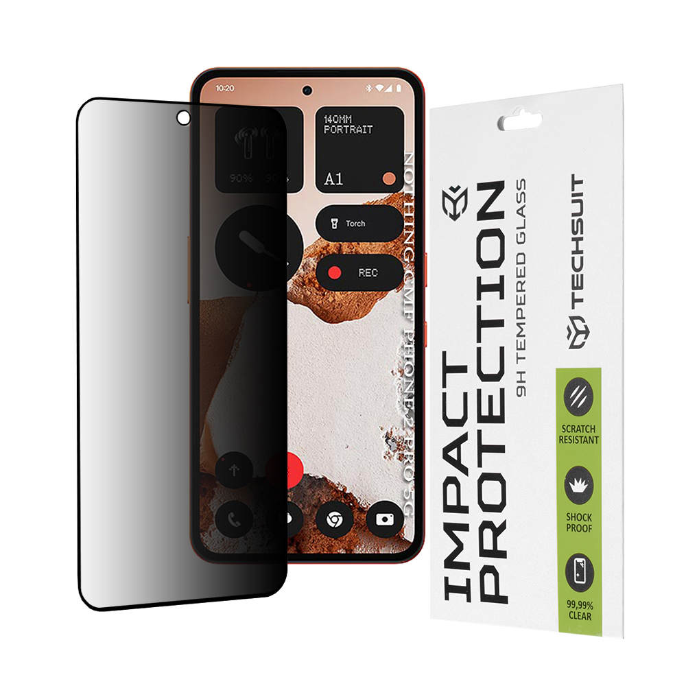 Нищо CMF Phone 2 Pro / Phone (3a) Lite - Techsuit 111D Privacy Full Glue - Черен